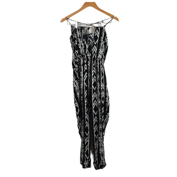 Abercrombie & Fitch Jumpsuit S Womens Crossback Tribal Print Boho Festival - Picture 7 of 9